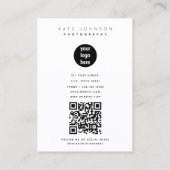 Trendy Business Logo Fotograaf Foto Visitekaartje (Achterkant)