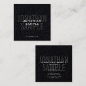 Trendy Business Modern Sjabloon Premium - zwart Vierkante Visitekaartje (Voorkant / Achterkant)