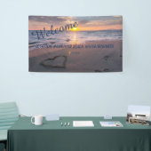 Trendy Business Personal Ocean Sunset Banner (Beurs)