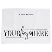 Trendy Business Promotion Custom Logo minimalist Groot Cadeauzakje (Voorkant)