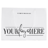 Trendy Business Promotion Custom Logo minimalist Groot Cadeauzakje (Achterkant)