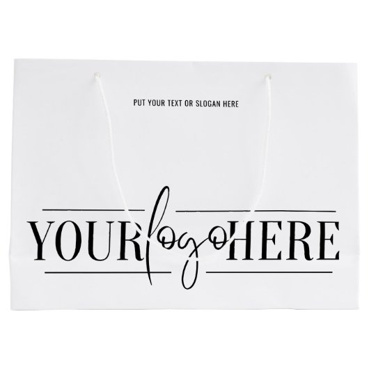 Trendy Business Promotion Custom Logo minimalist Groot Cadeauzakje (Achterkant)