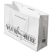 Trendy Business Promotion Custom Logo minimalist Groot Cadeauzakje (Voorkant Gekanteld)