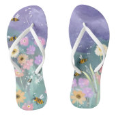 Trendy Buzzing Bees Garden Delight Teenslippers (Voetbed)
