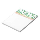 Trendy Cactus | Patroon met zwarte en zwarte goude Notitieblok (Linkerzijde)