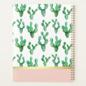 Trendy Cactus | Patroon met zwarte en zwarte tinte Planner (Achterkant)