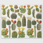 Trendy Cactus Pattern Cadeaupapier (Vlak)