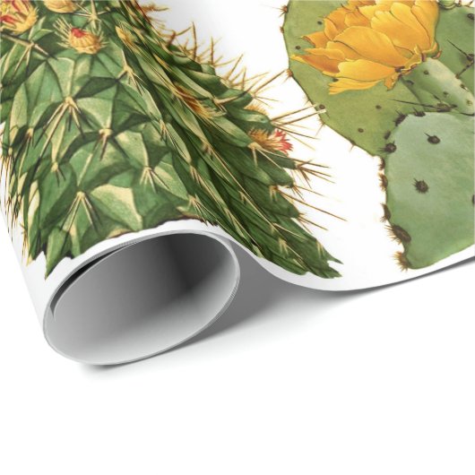 Trendy Cactus Pattern Cadeaupapier (Rol Hoek)