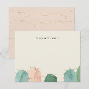 Trendy Cactus Pink Stationery Note Kaart Notitiekaartje