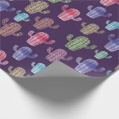 Trendy cactus waterverf tekening naadloos patroon cadeaupapier (Hoek)