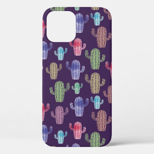 Trendy cactus waterverf tekening naadloos patroon Case-Mate iPhone case (Achterkant)