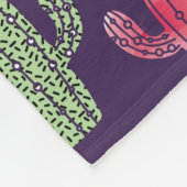 Trendy cactus waterverf tekening naadloos patroon  fleece deken (Hoek)