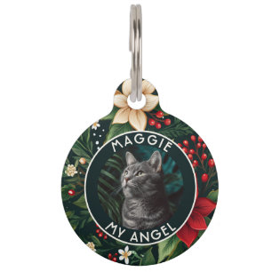 Trendy cadeau voor kattenvader Kerstprint Huisdierpenning