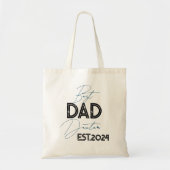 Trendy cadeau voor papa gepersonaliseerde naam ind tote bag (Voorkant)