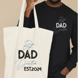 Trendy cadeau voor papa gepersonaliseerde naam ind tote bag