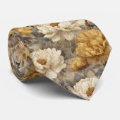 Trendy Cadeau Voor Vriend Pioenrozen Stropdas (Opgerold)