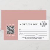 Trendy Cadeaubon | Zakelijk Logo & QR Code (Voorkant / Achterkant)