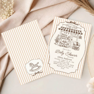 Trendy Café Bebe Franse Koffiebar Baby Shower Kaart