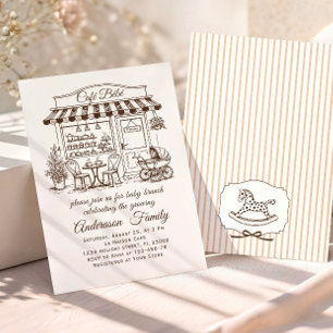 Trendy Cafe Bebe Franse Koffiebar Baby Shower Kaart