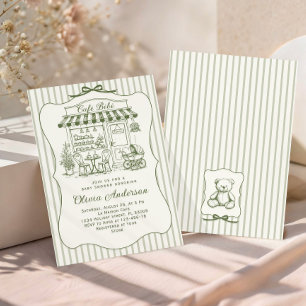 Trendy Cafe Bebe Franse Koffiebar Baby Shower Kaart