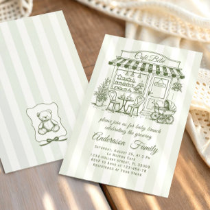 Trendy Cafe Bebe Franse Koffiebar Baby Shower Kaart