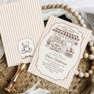 Trendy Cafe Bebe Franse Koffiebar Baby Shower Kaart