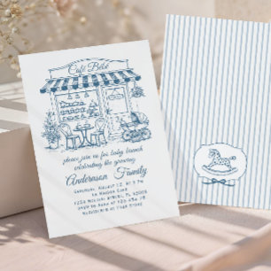 Trendy Cafe Bebe Franse Koffiebar Baby Shower Kaart