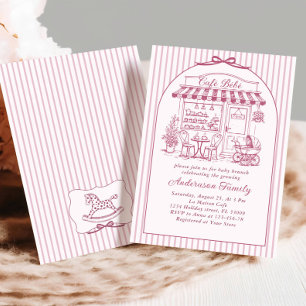 Trendy Cafe Bebe Franse Koffiebar Baby Shower Kaart