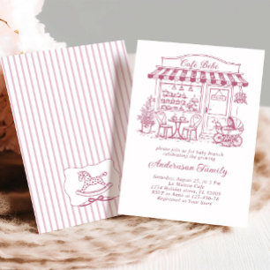 Trendy Cafe Bebe Franse Koffiebar Baby Shower Kaart