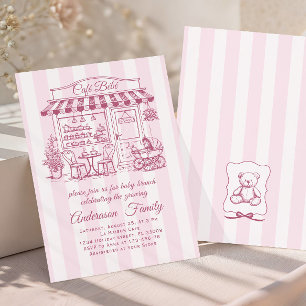 Trendy Café Bebe Franse Koffiezaak Baby Shower Kaart