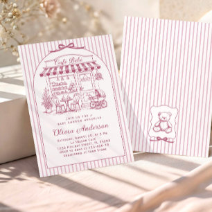 Trendy Café Bebe Franse Koffiezaak Baby Shower Kaart