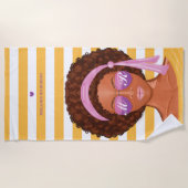 Trendy California African American Beach Beauty Strandlaken (Voorkant)