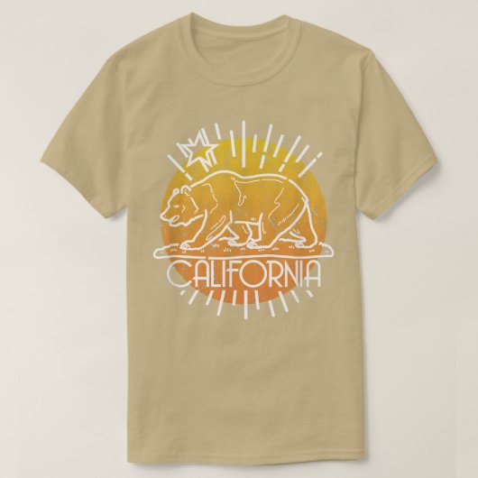 Trendy California Beer Dawn Outline  T-shirt (Design voorkant)