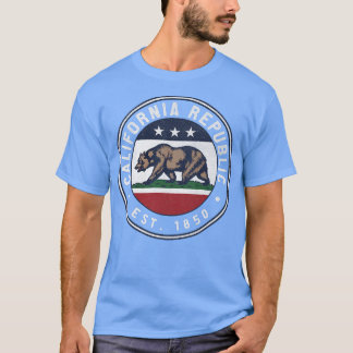 Trendy California Beer Flag Circle Crest T-shirt