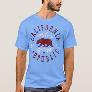 Trendy California Republic Beer Flag Graphic T-shirt