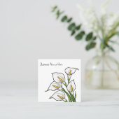 Trendy Calla Lily Ontwerp Visitekaartjes (Staand voorkant)