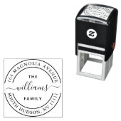 Trendy Calligraphy Family Logo Script Swirl Zelfinktende Stempel (In situ)