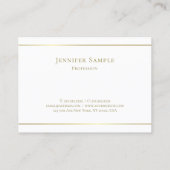 Trendy Calligraphy Gold Script Glam Luxury Design Visitekaartje (Achterkant)