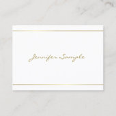Trendy Calligraphy Gold Script Glam Luxury Design Visitekaartje (Voorkant)