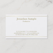 Trendy Calligraphy Gold Script Glamor Luxe Design Visitekaartje (Achterkant)