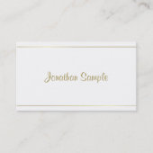 Trendy Calligraphy Gold Script Glamor Luxe Design Visitekaartje (Voorkant)