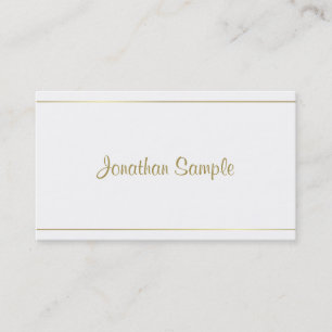 Trendy Calligraphy Gold Script Glamor Luxe Design Visitekaartje
