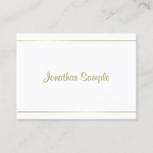 Trendy Calligraphy Gold Script Glamoureuze Luxe Visitekaartje