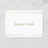 Trendy Calligraphy Gold Script Glamoureuze Luxe Visitekaartje (Voorkant)