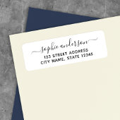 Trendy Calligraphy Script Name Return Address Etiket