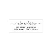 Trendy Calligraphy Script Name Return Address Zelfinktende Stempel (Design)