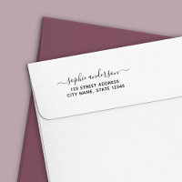Trendy Calligraphy Script Name Return Address