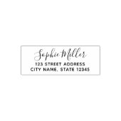 Trendy Calligraphy Script Name Return Address Zelfinktende Stempel (Design)