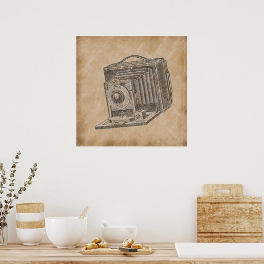 Trendy  camera poster (Keuken)