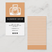 trendy camerapictogram fotograaf visitekaartje (Voorkant / Achterkant)